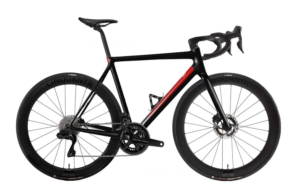 Officine Mattio Granfondo černá s červenou, vel. 54, výřez na bílém, pohled z boku