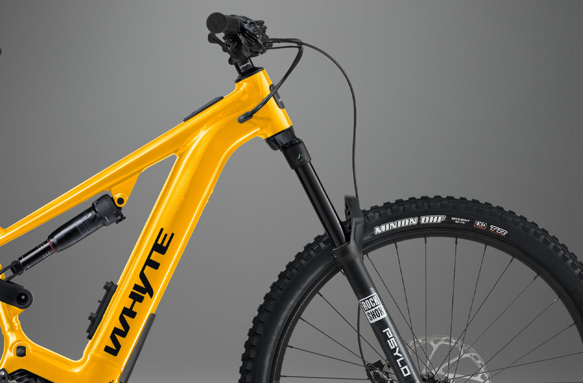 Whyte Kado S 800, Pearl yellow, detail vidlice