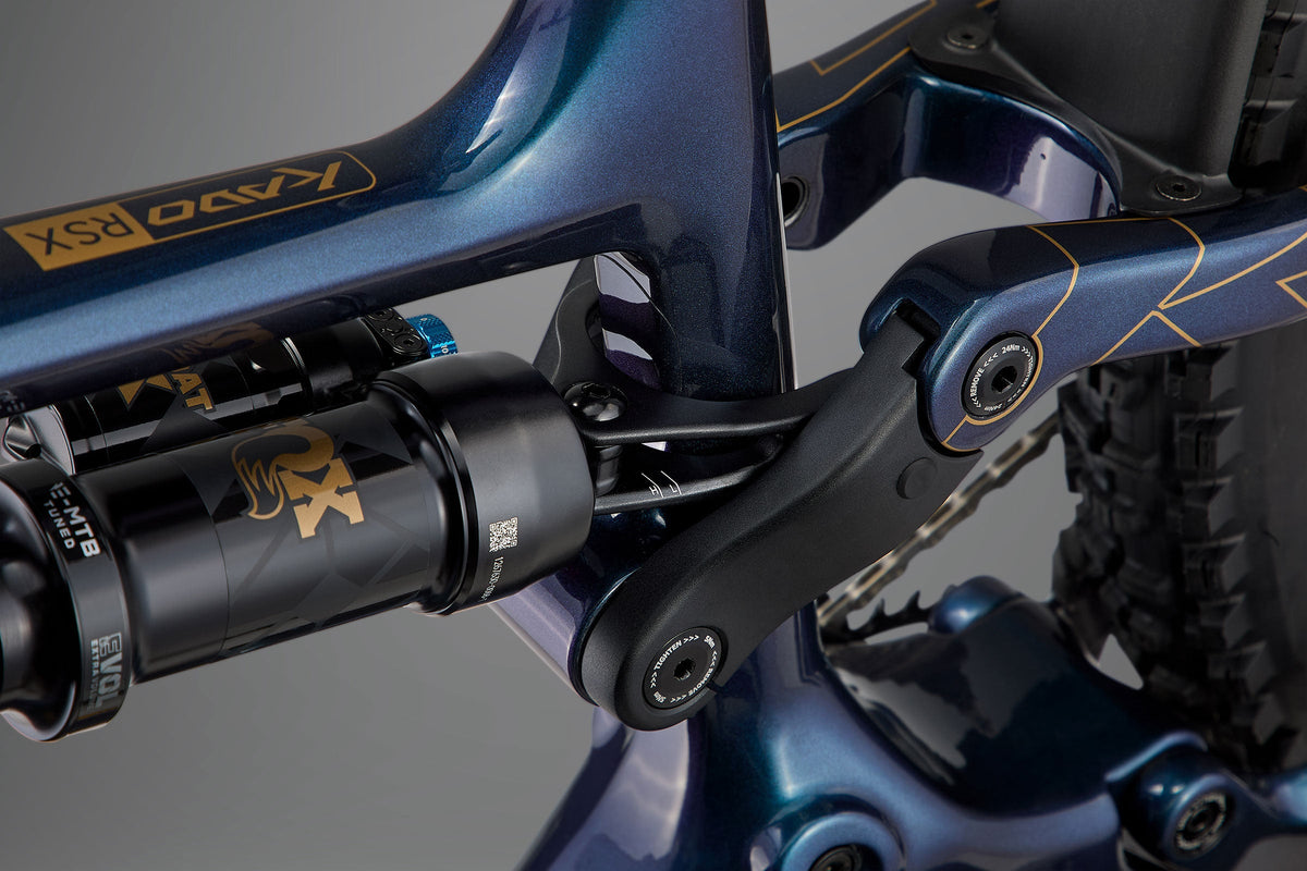 Whyte Kado RSX, Midnight blue, detail zadního tlumiče
