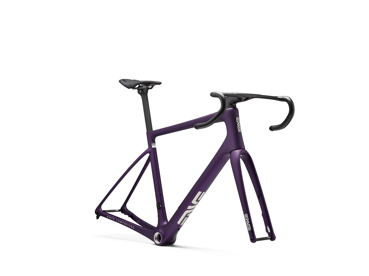 ENVE Fray rámová sada, Perfect Purple, s řídítky a sedlovkou zepředu ze tří čtvrtin #Barva_Perfect Purple