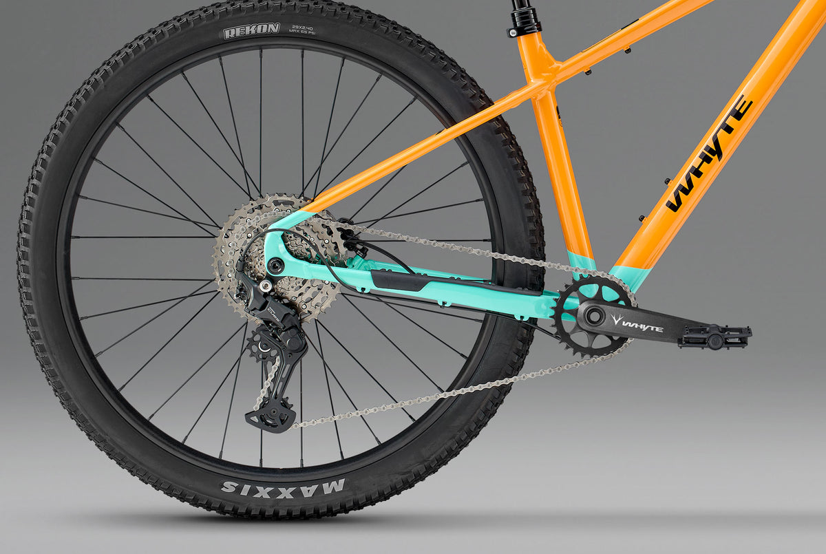 Whyte Secta S, Coral orange, detail pohonu