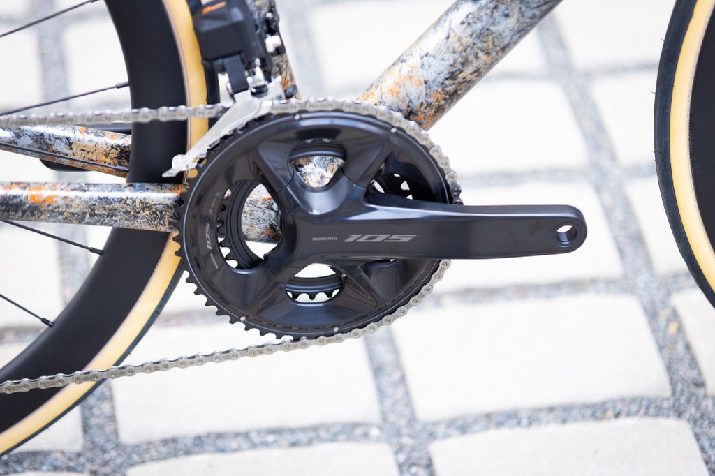 Officine Mattio SL starší generace Rustrock, vel. 56, detail kliky Shimano 105
