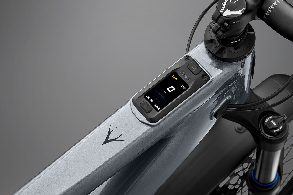 Whyte Secta E SUV, Dark silver, detail displeje