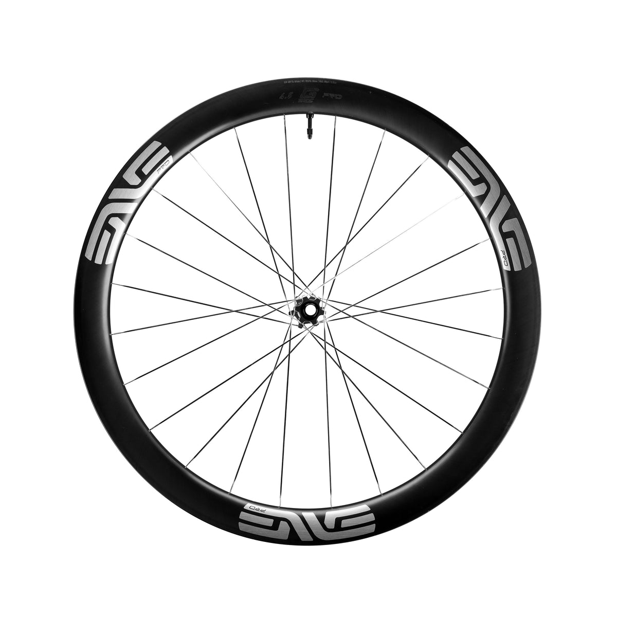 ENVE G SES 4.5 PRO, stříbrné nápisy, přední kolo z boku #Barva nápisů_Stříbrné