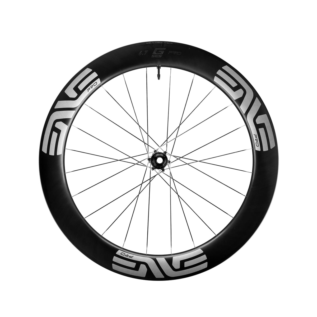 ENVE G SES 6.7 PRO, stříbrné nápisy, zadní kolo z boku #Barva nápisů_Stříbrné