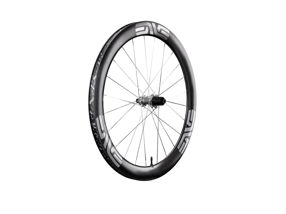 ENVE SES 4.5 PRO, stříbrné nápisy, zadní kolo šikmo #Barva nápisů_Stříbrné