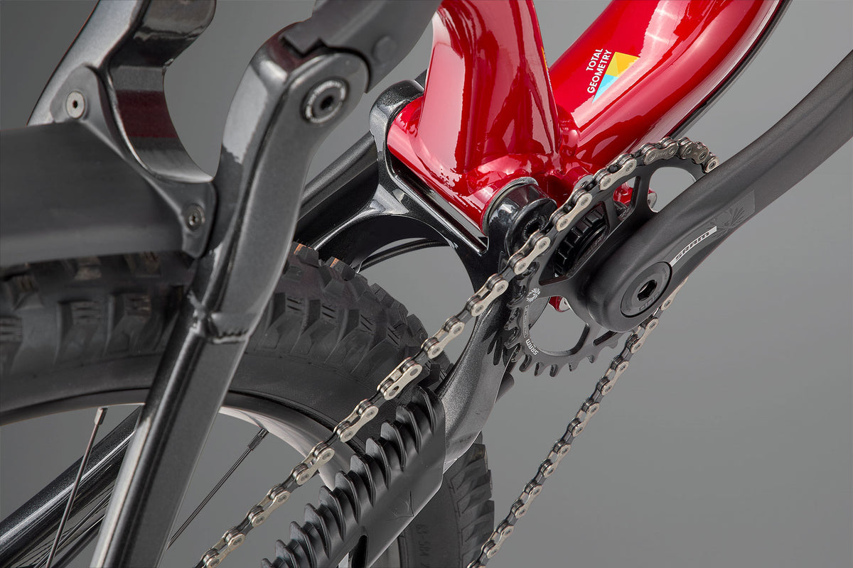 Whyte Sythe RS, Chili red, průchodnost zadního pláště