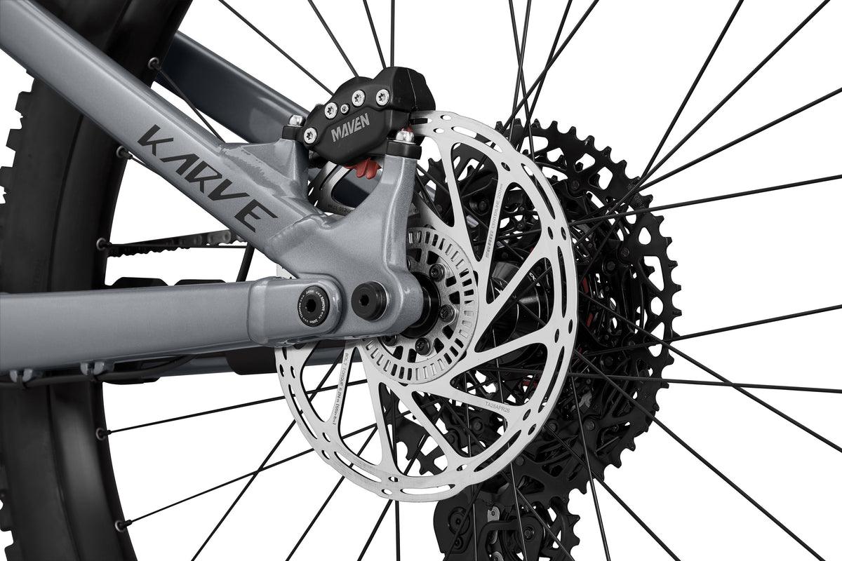 Whyte Karve RS, Dark silver, detail brzdy