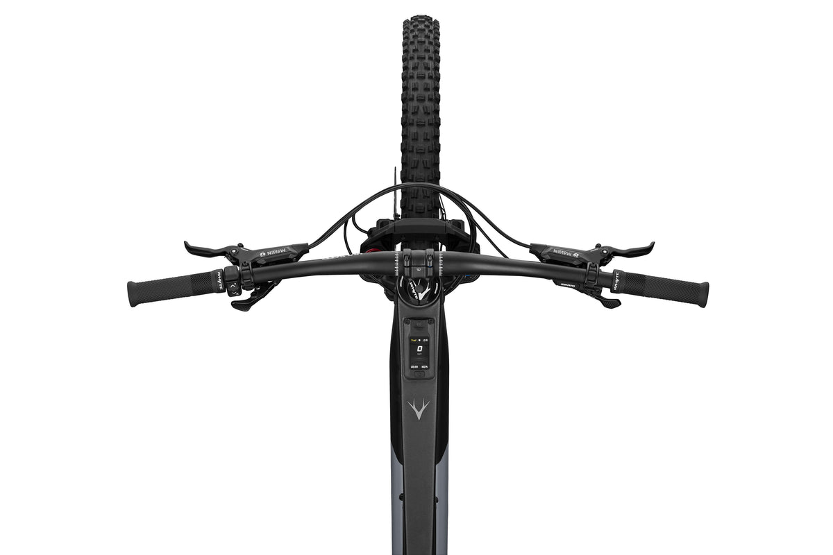 Whyte Karve RS, Dark silver, pohled na řídítka