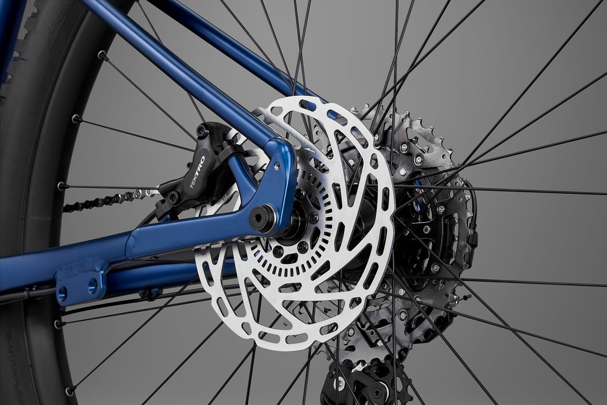 Whyte Secta E, Sapphire blue, detail brzdy