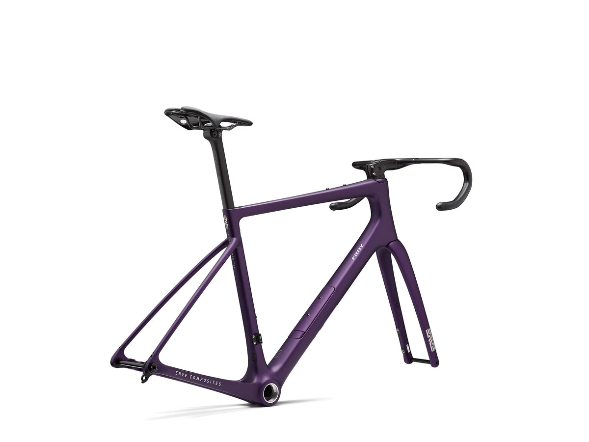 ENVE Fray rámová sada, Perfect Purple, s řídítky a sedlovkou zezadu ze tří čtvrtin #Barva_Perfect Purple