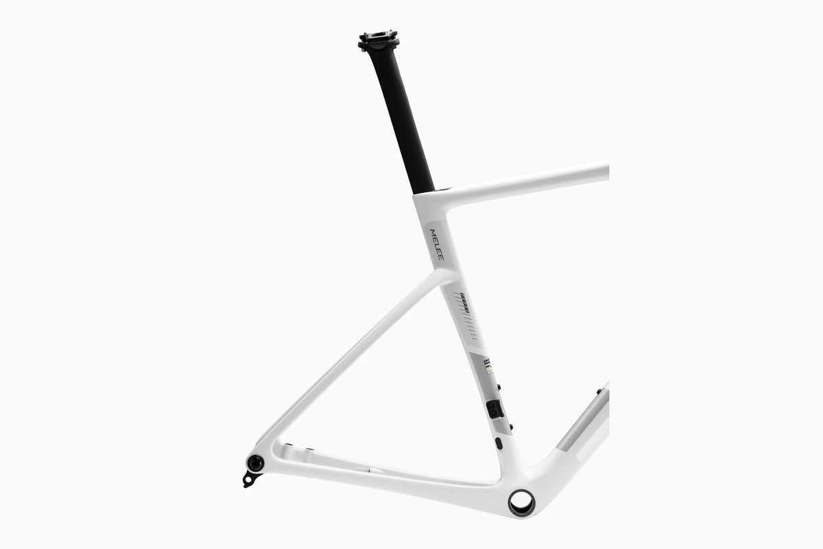 ENVE Melee v2 rámová sada, White Lightning, zadní stavba a sedlovka #Barva_White Lightning