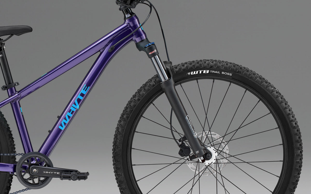 Whyte Secta 26 MX, Purple, detail vidlice