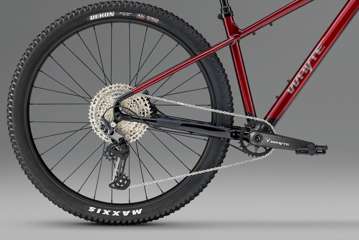 Whyte Secta RS, Ruby red and black, detail pohonu